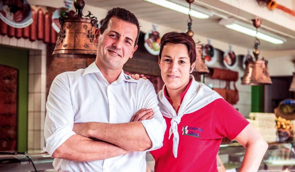 Sebastian und Marion Müller in ihrer Metzgerei